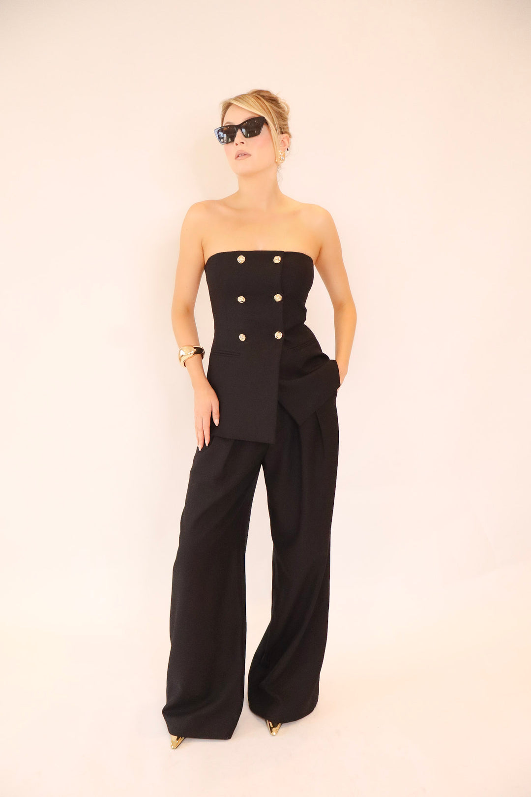 Celeste Bodice Top in Black