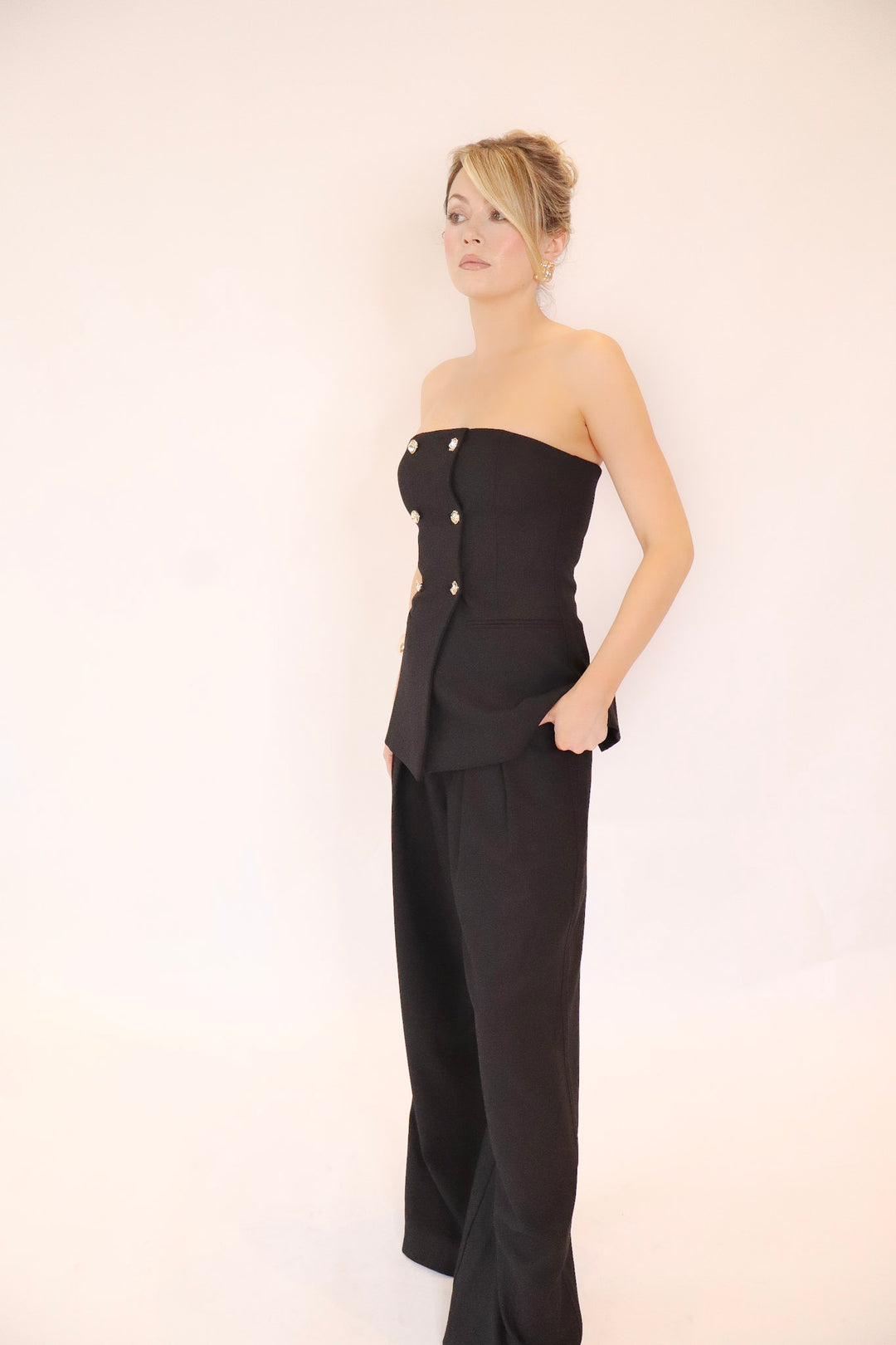 Celeste Bodice Top in Black