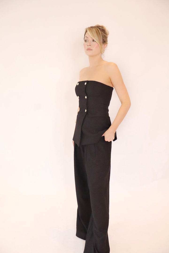 Celeste Bodice Top in Black