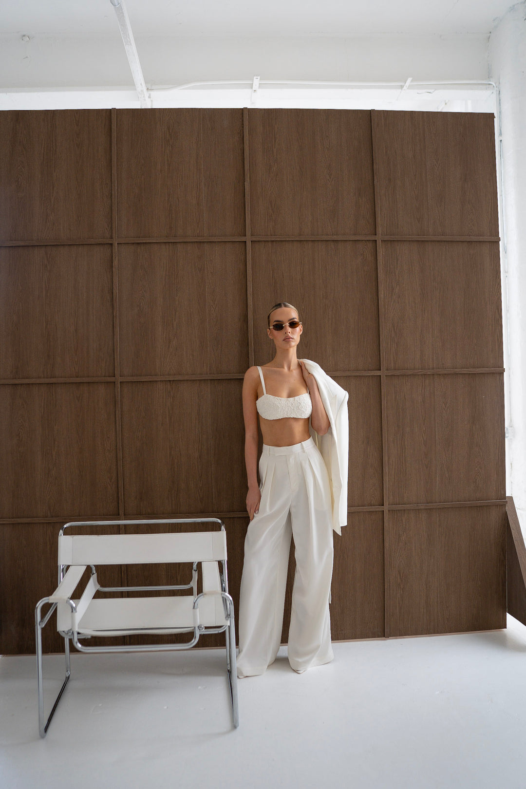 Elora Lace and Beads Bralet in Warm Ivory