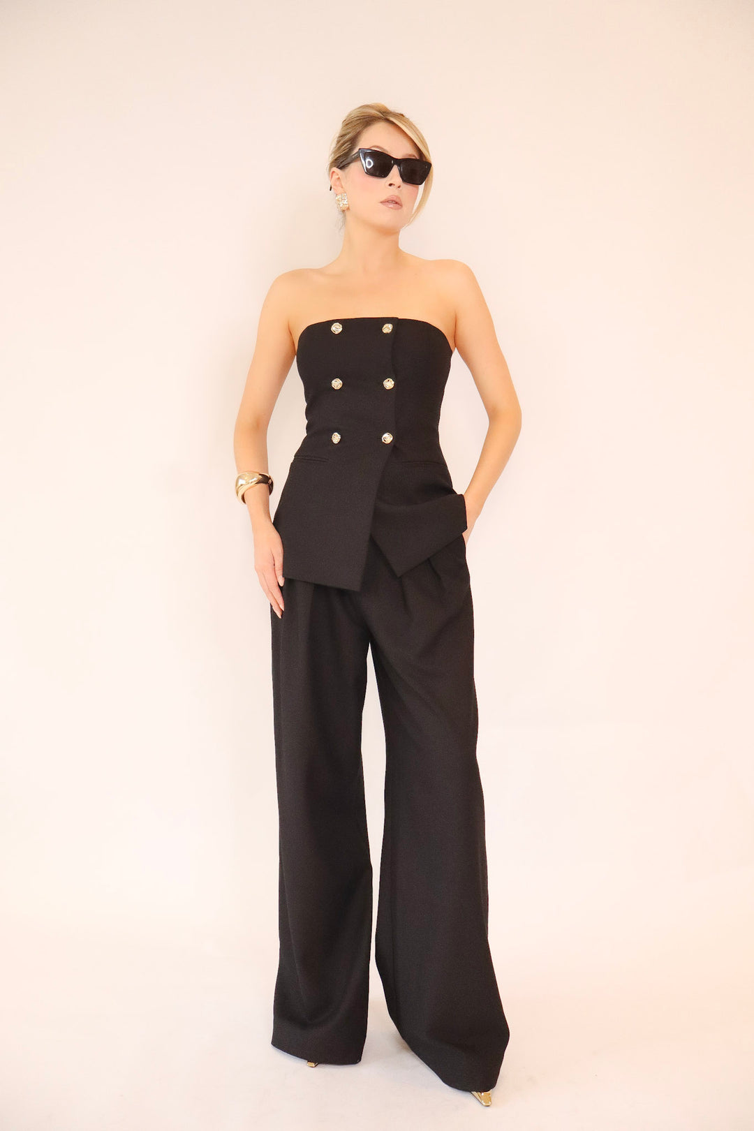 Celeste Bodice Top in Black