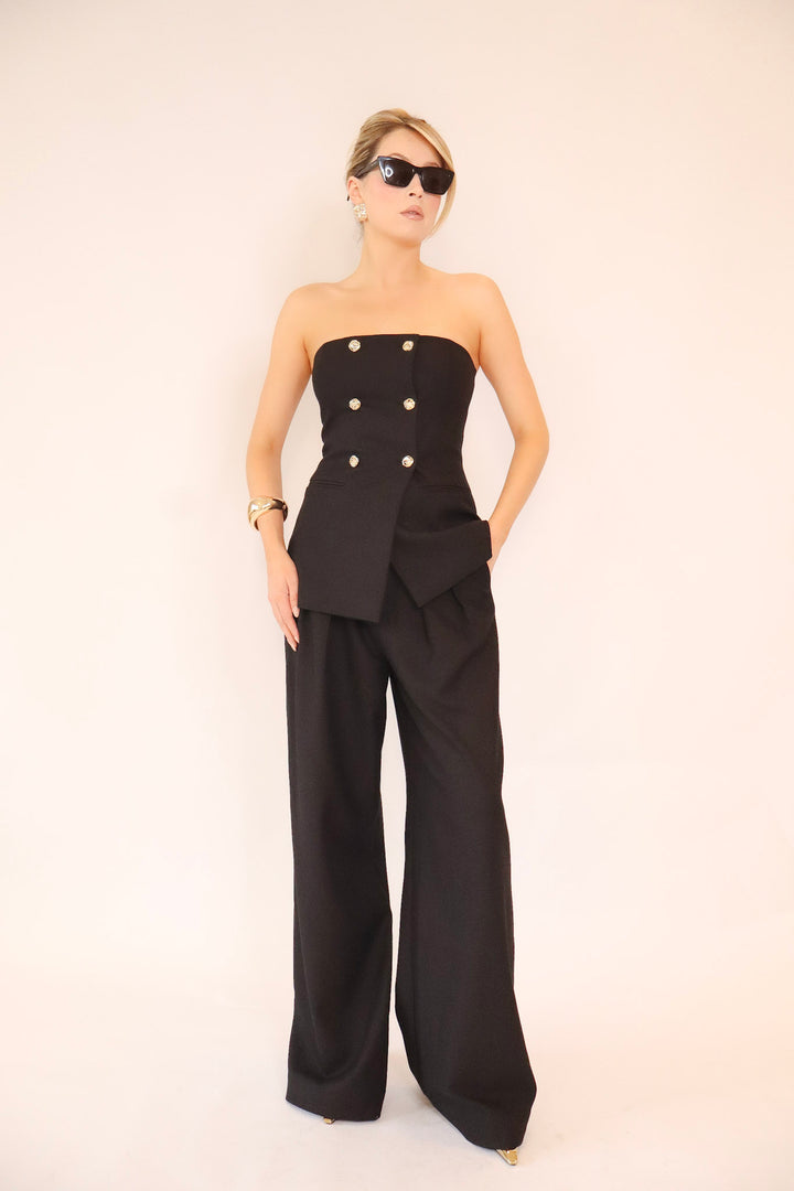 Celeste Bodice Top in Black