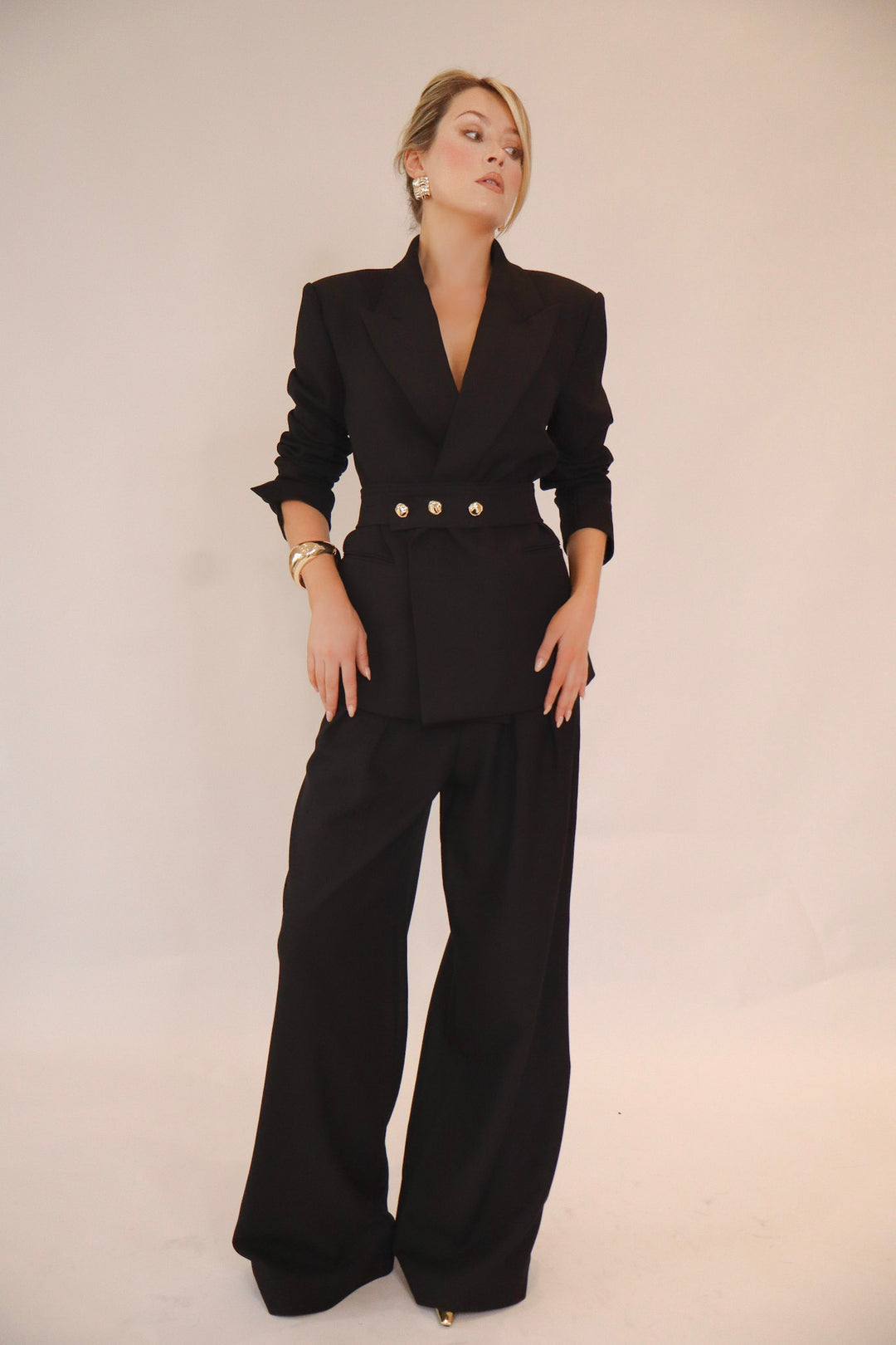 Celeste Oversized Blazer in Black